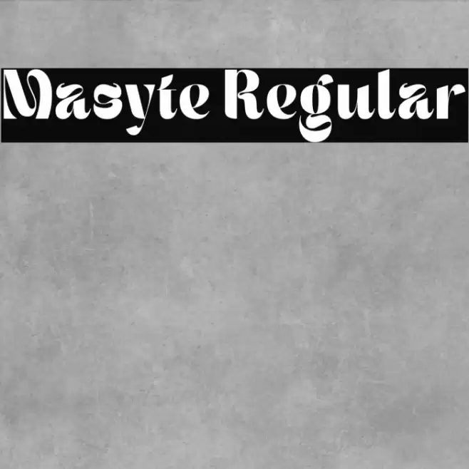 Masyte Regular Font examples