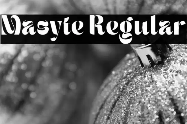 Masyte Regular Font examples
