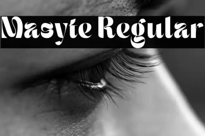 Masyte Regular Font examples