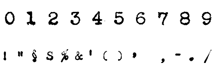 Maszyna Royal Dark Font OTHER CHARS