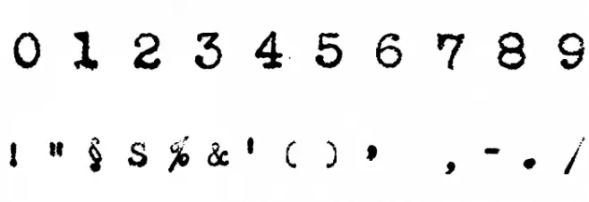 Maszyna Royal Dark Font OTHER CHARS