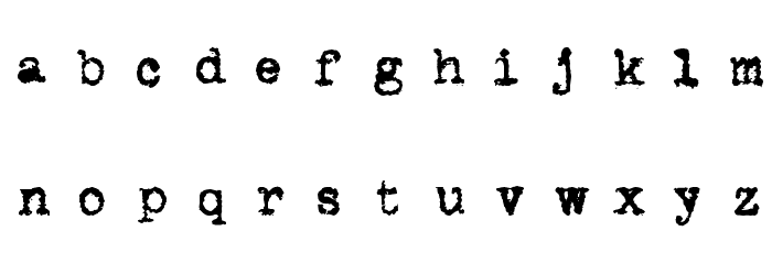Maszyna Royal Dark Font LOWERCASE