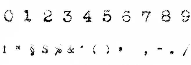 Maszyna Royal Light Font OTHER CHARS