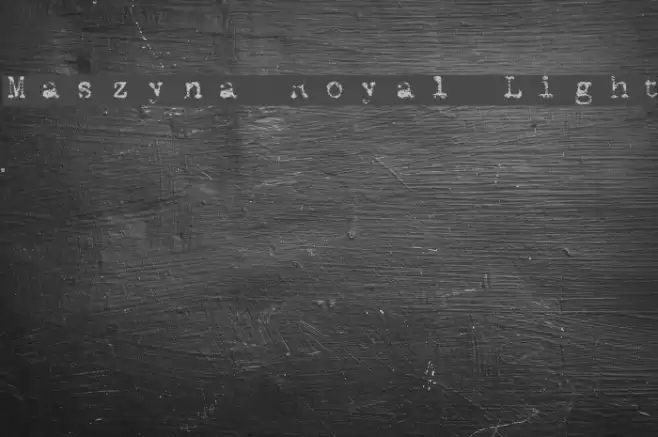 Maszyna Royal Light Font examples