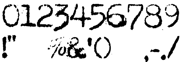 MaszynaAEG Font OTHER CHARS