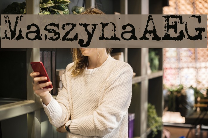MaszynaAEG Font examples