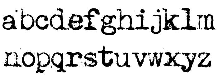 MaszynaAEG Font LOWERCASE