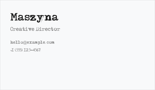 Maszyna Business Card