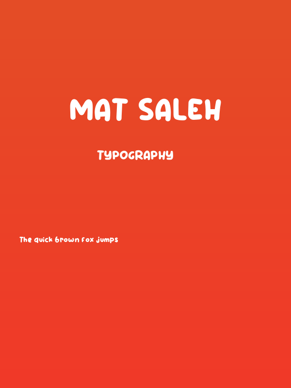 Mat Saleh Poster