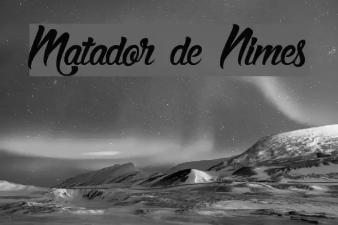 Matador de Nimes Font examples