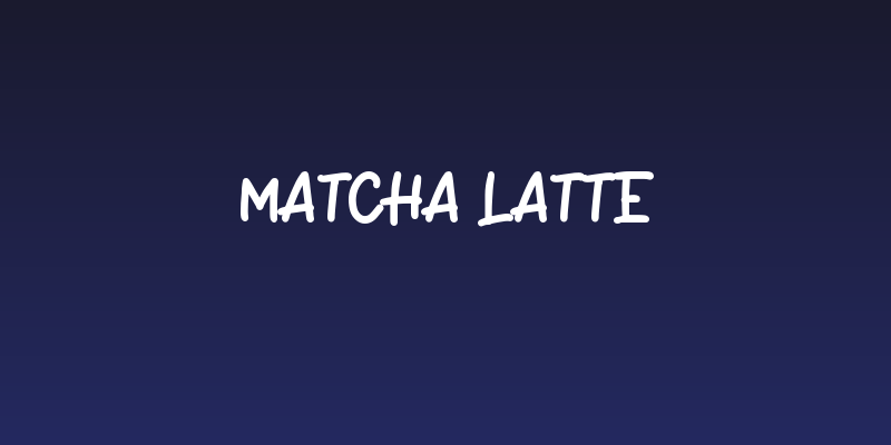 Matcha Latte Social Header