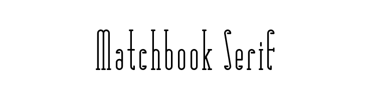 Matchbook Serif  Frei Schriftart Herunterladen