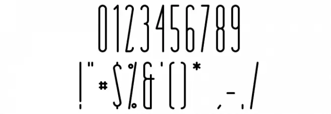 Matchbook Font OTHER CHARS