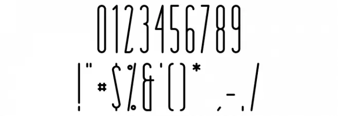 Matchbook Font OTHER CHARS