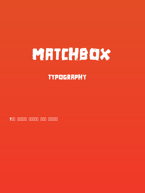 Matchbox Poster