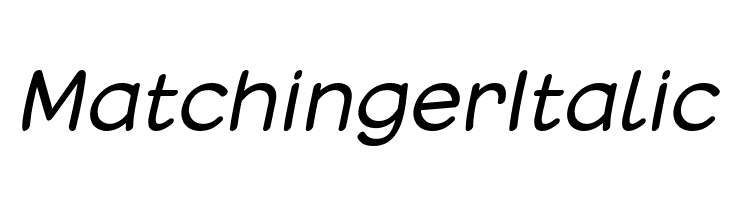 Matchinger Italic  لخطوط تنزيل