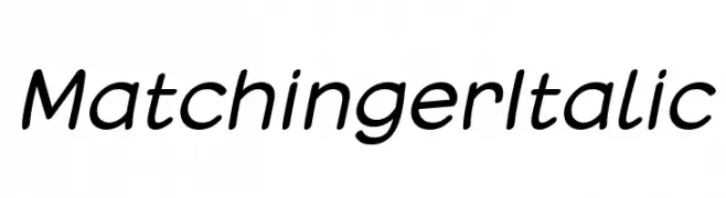 Matchinger Italic  Fuentes Gratis Descargar