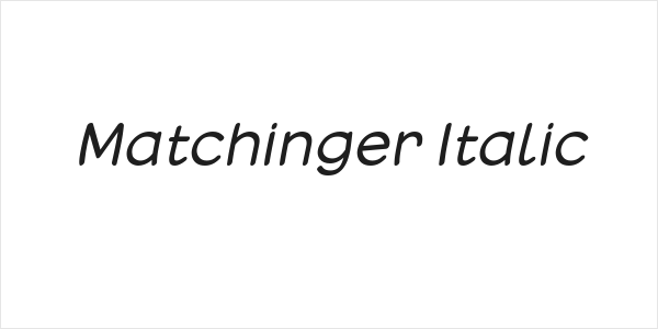 Matchinger Italic Logo
