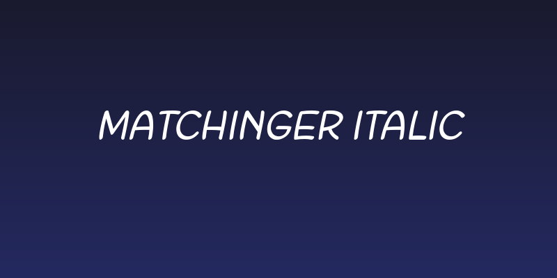 Matchinger Italic Social Header