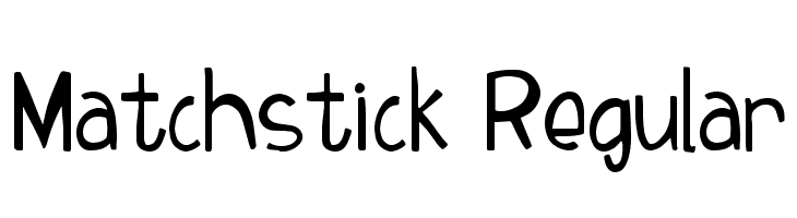 Matchstick Regular  les polices de caractères gratuit tlcharger