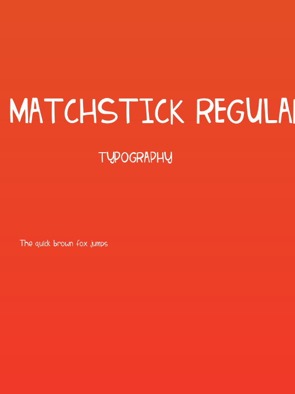 Matchstick Regular Poster