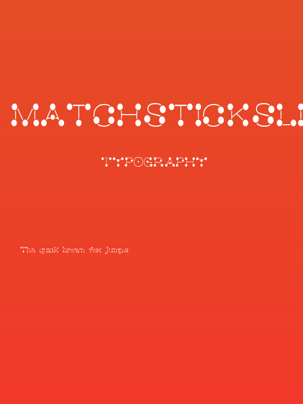 MatchstickSlim Poster