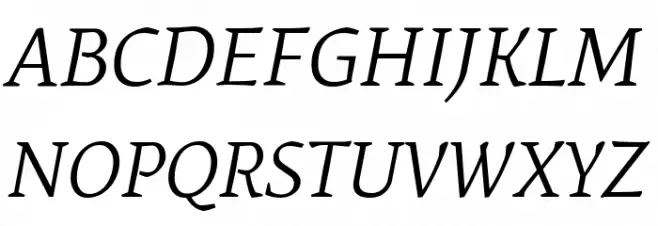 Mate Italic Schriftart Groß