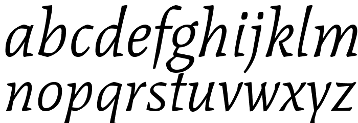 Mate Italic Font LOWERCASE