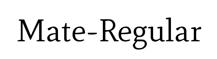 Mate-Regular Font