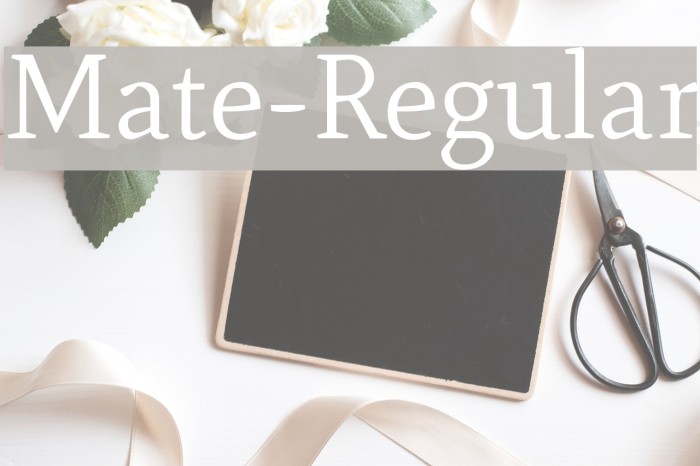 Mate-Regular Font examples