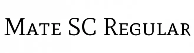 Mate SC Regular  font caratteri gratis