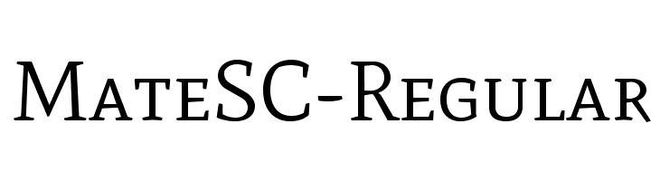 MateSC-Regular Font