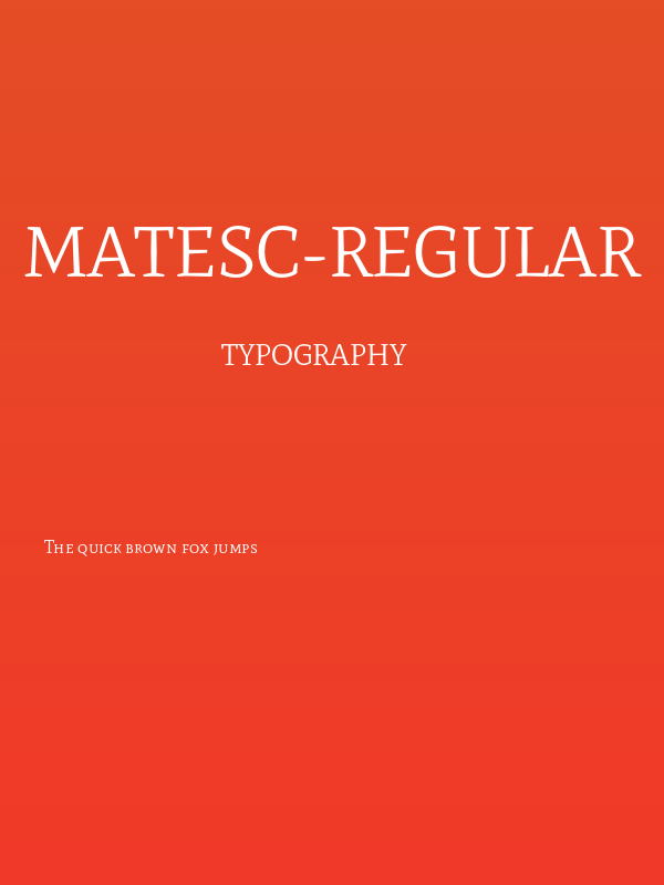 MateSC-Regular Poster