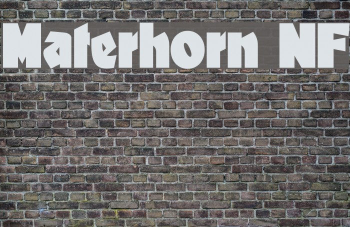 Materhorn NF Font examples