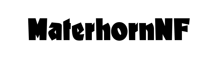 MaterhornNF  Frei Schriftart Herunterladen