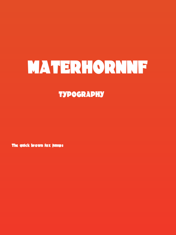 MaterhornNF Poster