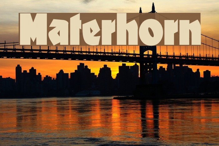 Materhorn Font examples