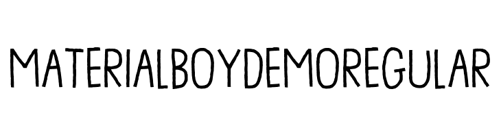 Material Boy DEMO Regular  フリーフォントのダウンロード