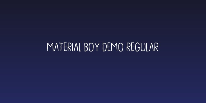 Material Boy DEMO Regular Social Header