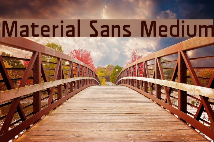 Material Sans Medium Fuentes examples