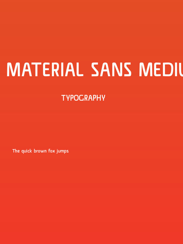 Material Sans Medium Poster