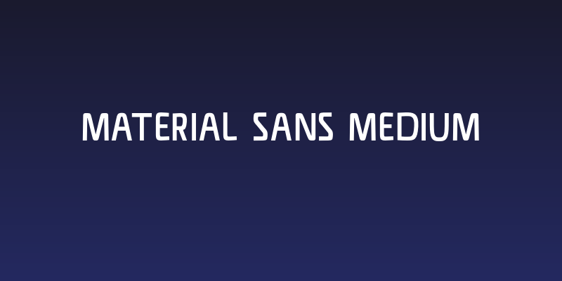 Material Sans Medium Social Header