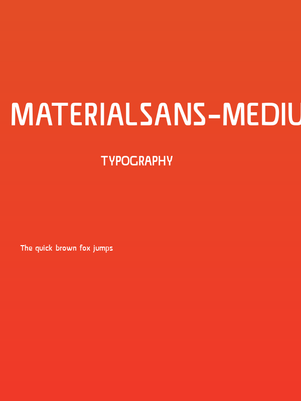 MaterialSans-Medium Poster
