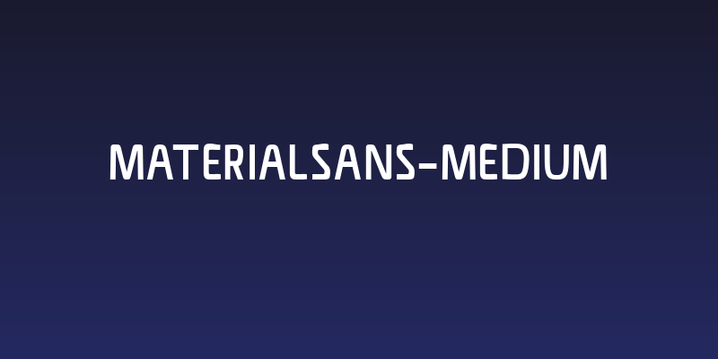 MaterialSans-Medium Social Header