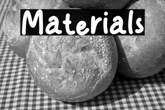 Materials Шрифта examples