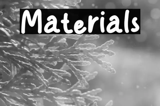 Materials Шрифта examples
