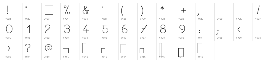 Maternellecolor cursive case Character Map
