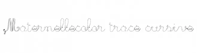 Maternellecolor trace cursive  les polices de caractères gratuit tlcharger