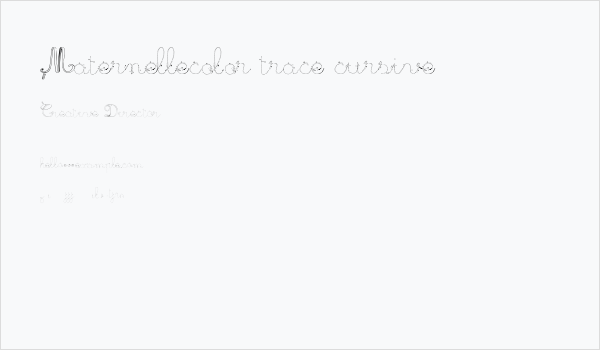 Maternellecolor trace cursive Business Card