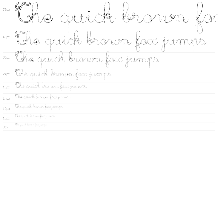 Maternellecolor trace cursive Waterfall